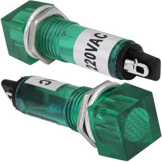 Лампочки неоновые в корпусе N-802-G 220V  RUICHI Лампочки неоновые в корпусе N-802-G 220V  RUICHI