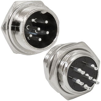 Цилиндрические малогабаритные GX16M-6B RUICHI Цилиндрические малогабаритные GX16M-6B RUICHI