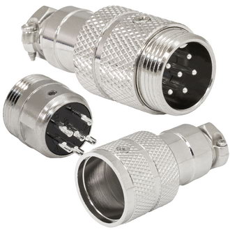 Цилиндрические малогабаритные GX16M-6 RUICHI Цилиндрические малогабаритные GX16M-6 RUICHI