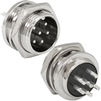 Цилиндрические малогабаритные GX16M-6C RUICHI Цилиндрические малогабаритные GX16M-6C RUICHI