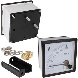 Приборы переменного тока Вольтметр 250В 50гц (72х72) RUICHI Приборы переменного тока Вольтметр 250В 50гц (72х72) RUICHI