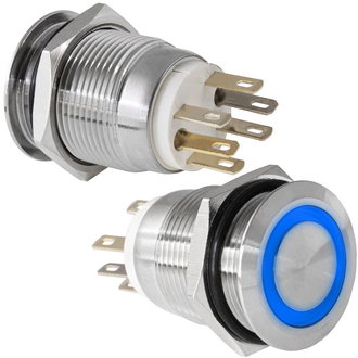 Кнопки антивандальные LAS1GQ-11E/B/N on-(off)+off-(on) RUICHI