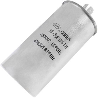 Пусковые конденсаторы CBB65 35uF + 3uF 450V (SAIFU) SAIFU Пусковые конденсаторы CBB65 35uF + 3uF 450V (SAIFU) SAIFU