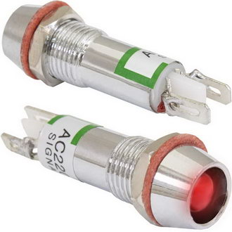 Светодиоды в корпусе L-615-R 220v (8mm) RUICHI Светодиоды в корпусе L-615-R 220v (8mm) RUICHI