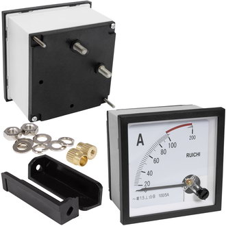 Приборы переменного тока Амперметр 100/5А 50гц (72х72) RUICHI Приборы переменного тока Амперметр 100/5А 50гц (72х72) RUICHI