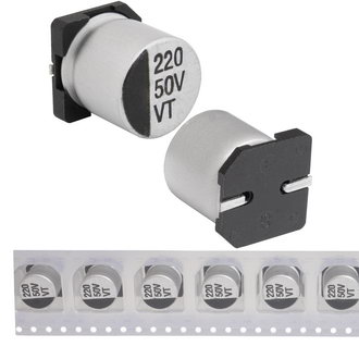 Чип электролиты 220 UF 50 V 105C 10*10.5 VT JWCO