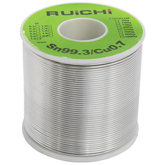 Припой Sn99.3/Cu0.7 d1.0mm 250g RUICHI Припой Sn99.3/Cu0.7 d1.0mm 250g RUICHI