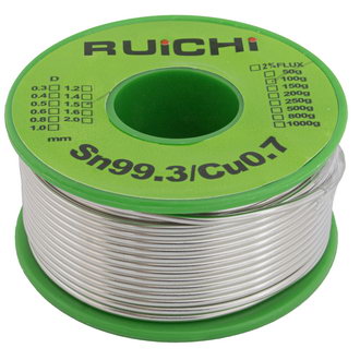 Припой Sn99.3/Cu0.7 d1.5mm 100g RUICHI Припой Sn99.3/Cu0.7 d1.5mm 100g RUICHI