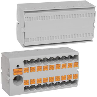 Клеммные колодки на динрейку СМК 227G-9P RUICHI Клеммные колодки на динрейку СМК 227G-9P RUICHI