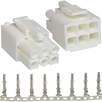 Разъемы питания низковольтные MFC 2X3F pitch 4.5 mm+ terminals RUICHI Разъемы питания низковольтные MFC 2X3F pitch 4.5 mm+ terminals RUICHI