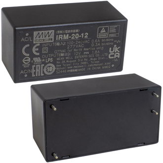 Источники питания на плату IRM-20-12-MW MEAN WELL Источники питания на плату IRM-20-12-MW MEAN WELL