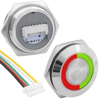 Кнопки антивандальные GQ19TF-5E/RG/N off-(on) RUICHI Кнопки антивандальные GQ19TF-5E/RG/N off-(on) RUICHI