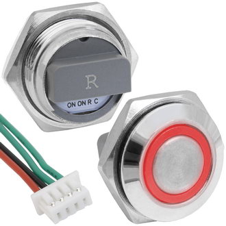 Кнопки антивандальные GQ16TF-4E/R/N off-(on) RUICHI