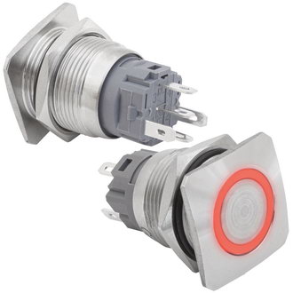 Кнопки антивандальные GQ19E-10E/R/N off-(on) RUICHI