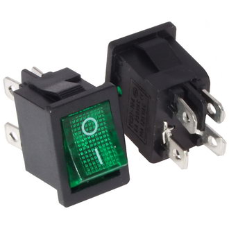 Клавишные переключатели MIRS-201(A) on-offзеленый RUICHI