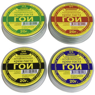 Паста полировальная Набор крем-пасты ГОИ №1,2,3,4 CONNECTOR