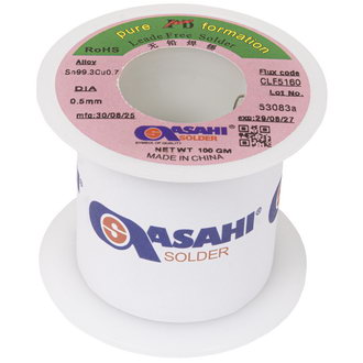 Припой Sn99.3/CU0.7 d0.5mm 100g ASAHI ASAHI