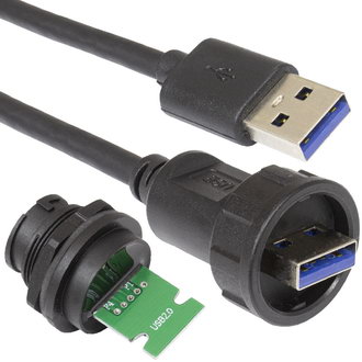 Герметичные разъемы USB-3.0B-C-03 RUICHI