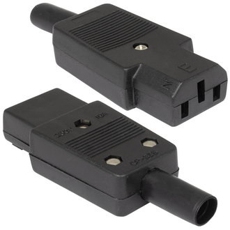 Разъемы питания Сетевой штекер на шнур 11-0004 REXANT