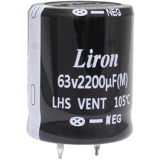 Электролитические конденсаторы 2200 UF 63V 105*C 22*35 Liron Liron
