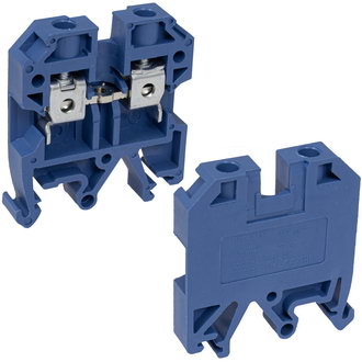 Клеммы на DIN рейку Колодка клеммная JXB-6/35 (50а) син. plc-jxb-6/35b EKF