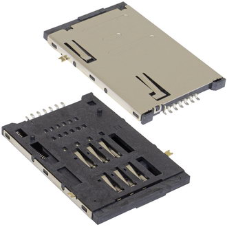 Держатели SIM и карт памяти DS1138-04-06SS4BSR CONNFLY