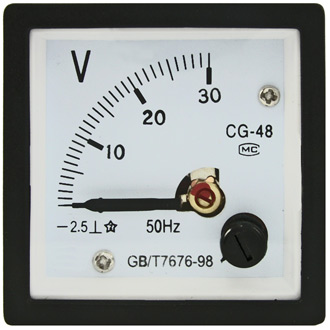 Приборы постоянного тока Вольтметр   30В   (48х48) RUICHI Приборы постоянного тока Вольтметр   30В   (48х48) RUICHI