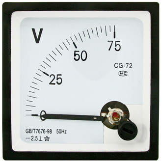 Приборы постоянного тока Вольтметр   75В   (72х72) RUICHI Приборы постоянного тока Вольтметр   75В   (72х72) RUICHI