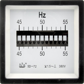 Ваттметры/частотомеры/и другое ЧМ 45-55Гц 380В  reed (72х72) RUICHI