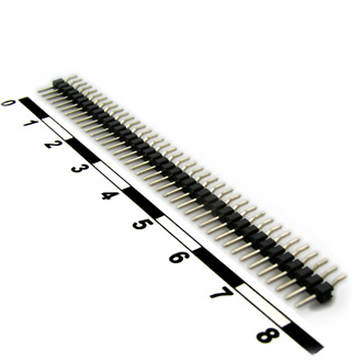 Штыри и гнезда для плат 2.00мм PLS2 1x40ST  pitch 2.00 mm RUICHI Штыри и гнезда для плат 2.00мм PLS2 1x40ST  pitch 2.00 mm RUICHI