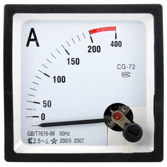 Приборы переменного тока Амперметр 200/5А 50гц (72х72) RUICHI Приборы переменного тока Амперметр 200/5А 50гц (72х72) RUICHI