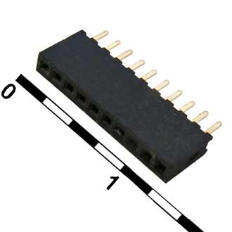 Штыри и гнезда для плат 1.27мм PBL-1x10 