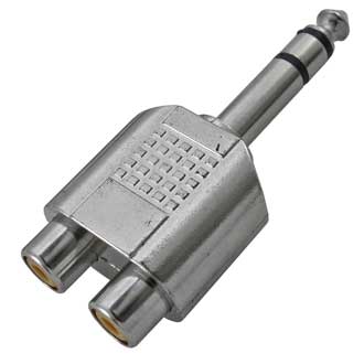 Переходные разъемы 7-0273/6.35 stereo-2*RCA 