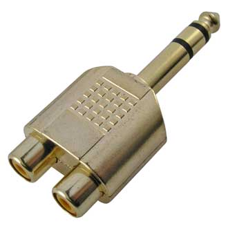 Переходные разъемы 7-0273a/6.35 stereo-2*RCA 