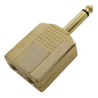 Переходные разъемы 7-0280/6.35 mono-2*6.3 mono 