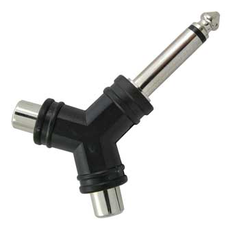 Переходные разъемы 7-0315 / 6.35 mono-2*RCA 