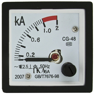 Приборы переменного тока Амперметр 1КА/5А 50гц (48х48) RUICHI Приборы переменного тока Амперметр 1КА/5А 50гц (48х48) RUICHI