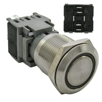 Кнопки антивандальные LAS1-BGQ-11E/B on-(off)+off-(on) RUICHI Кнопки антивандальные LAS1-BGQ-11E/B on-(off)+off-(on) RUICHI
