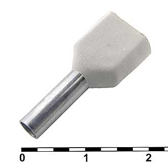 Наконечники на кабель DTE01512 white (1.7x12mm)  
