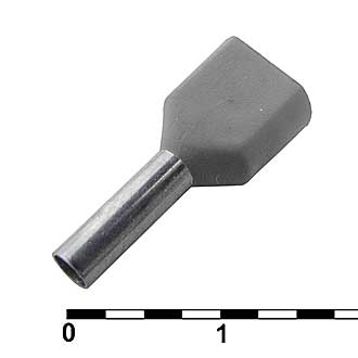 Наконечники на кабель DTE02510 gray (2.2x10mm)  