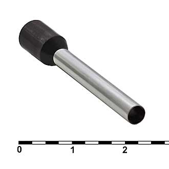 Наконечники на кабель DN04018 black (2.8x18mm) 