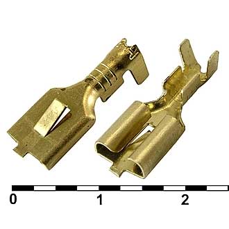 Клеммы ножевые неизолированные DJ623-E6.3A .B.C 