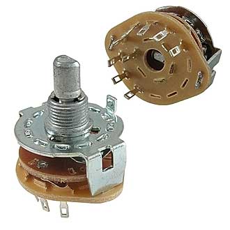 Галетные переключатели SR25-1-1-8   на провод 
