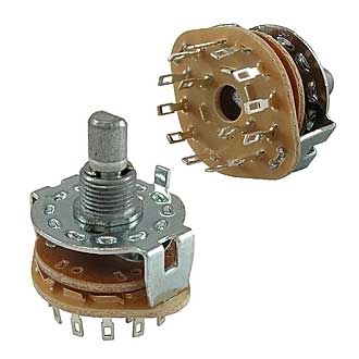 Галетные переключатели SR25-1-2-6   на провод 