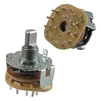 Галетные переключатели SR25-1-1-12 на плату RUICHI Галетные переключатели SR25-1-1-12 на плату RUICHI