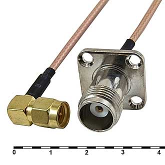 Высокочастотные разъемы TNC-KF3Y/SMA-JW3-RG316-30 