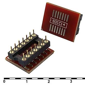 Панельки для микросхем Переходник SOIC14 - DIP14 