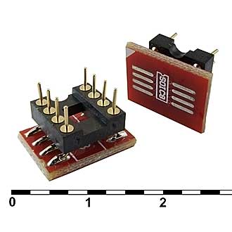 Панельки для микросхем Переходник SOIC8 - DIP8 