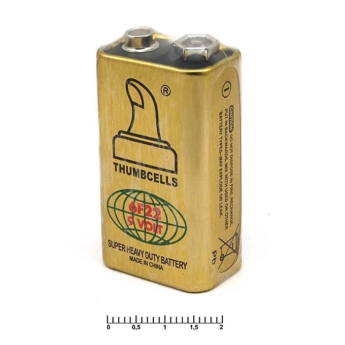 Батарейки 9V/6F PP3 (крона) 