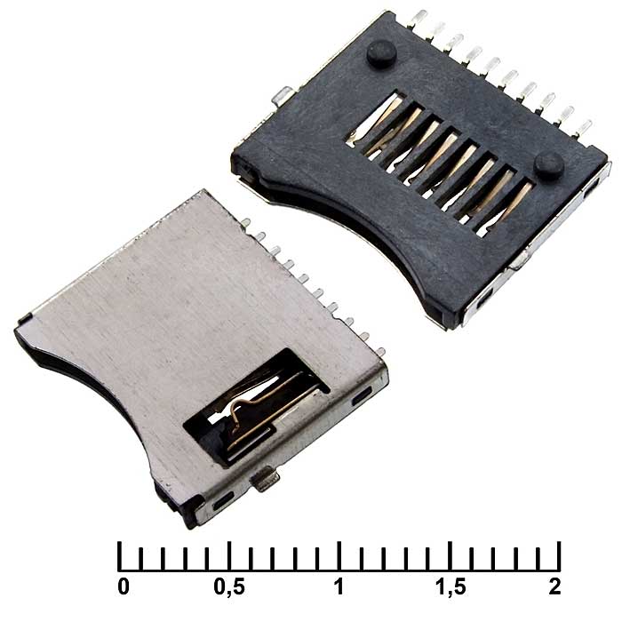 Держатели SIM и карт памяти micro-SD SMD 10pin switch M RUICHI